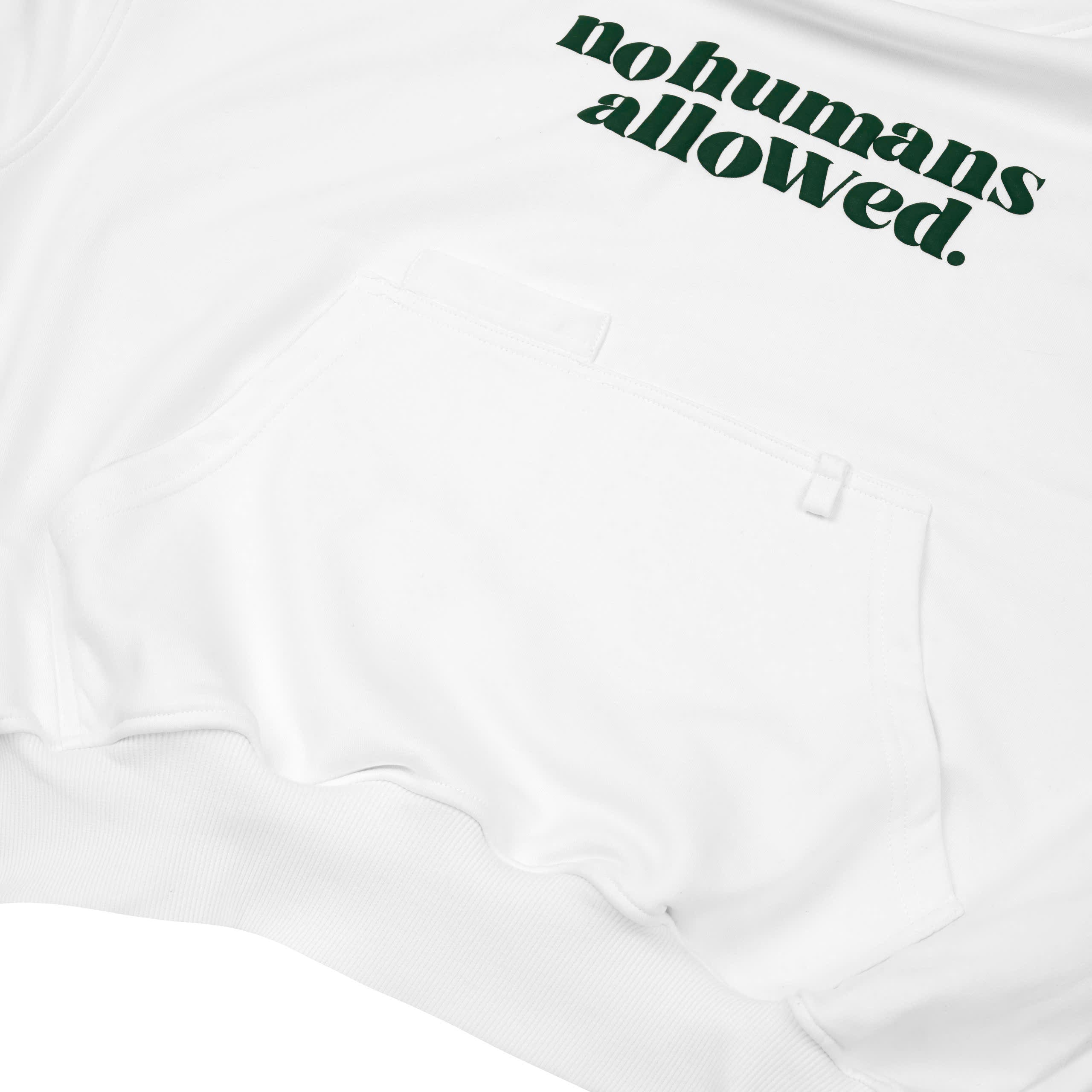 No Humans Allowed Graphic Batwing Hoodie