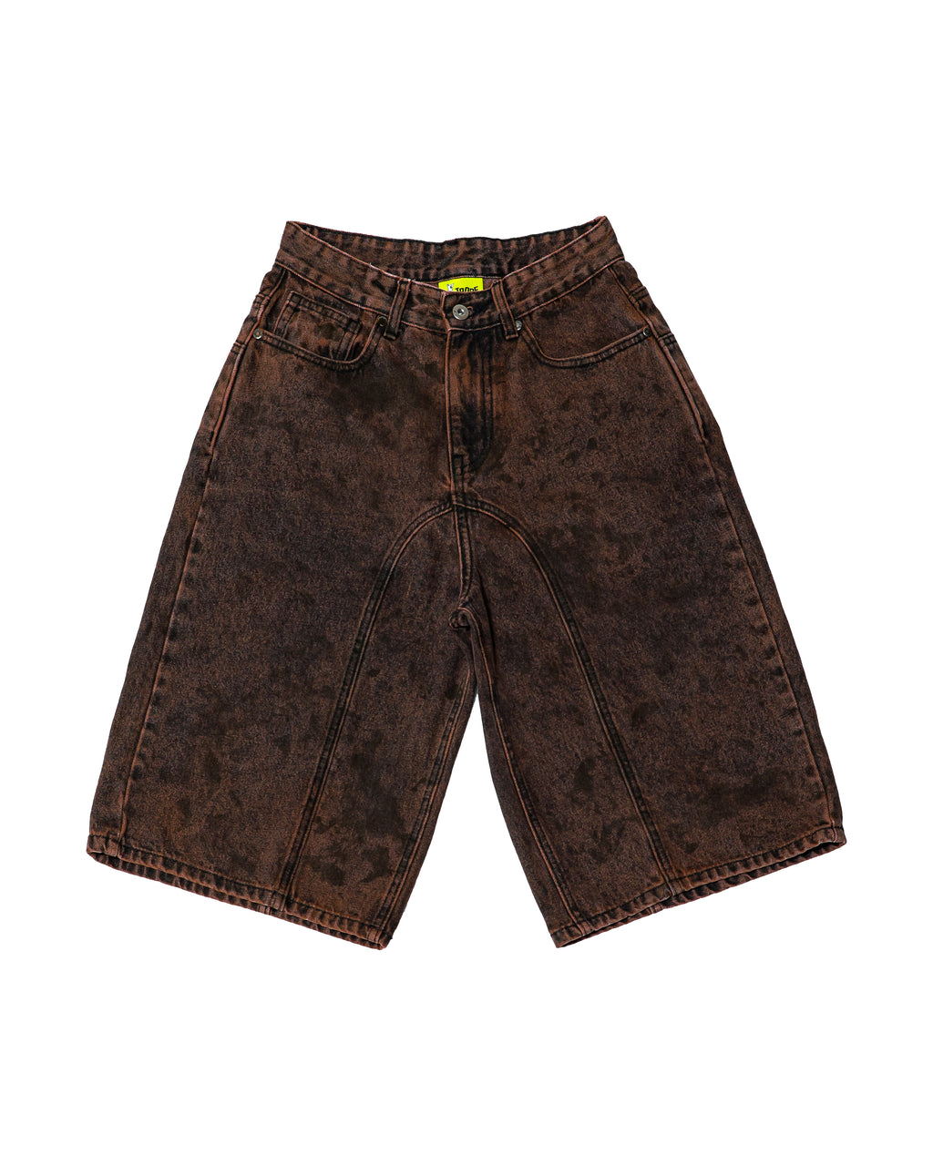 Coated Denim Shorts