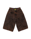 Coated Denim Shorts