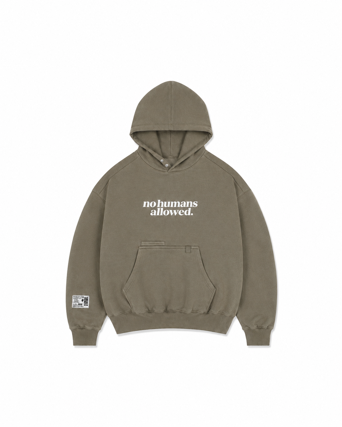 No Humans Allowed Graphic Batwing Hoodie