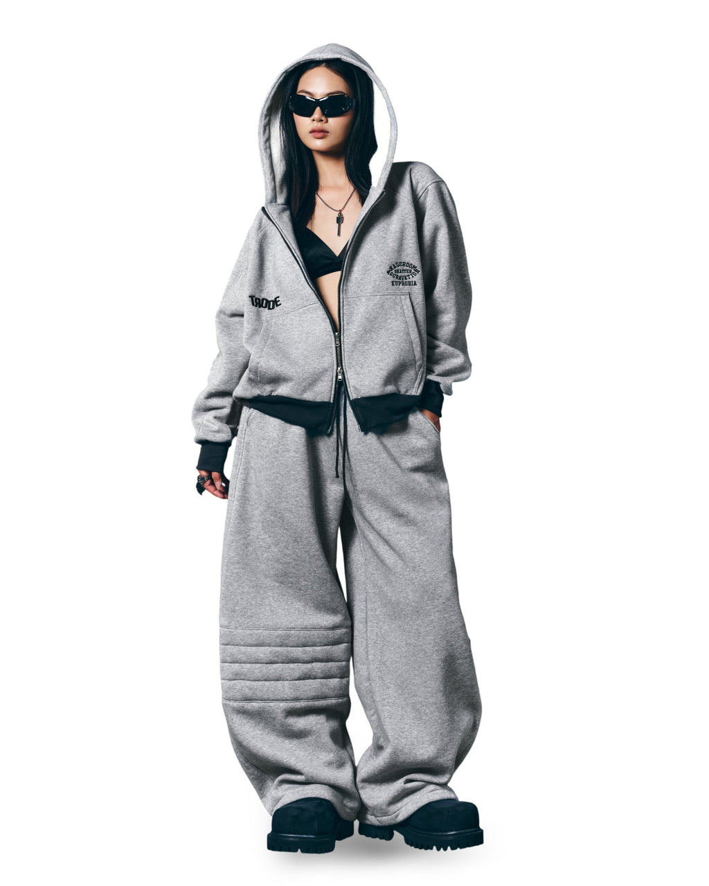 Padded Gear Zip Up Hoodie
