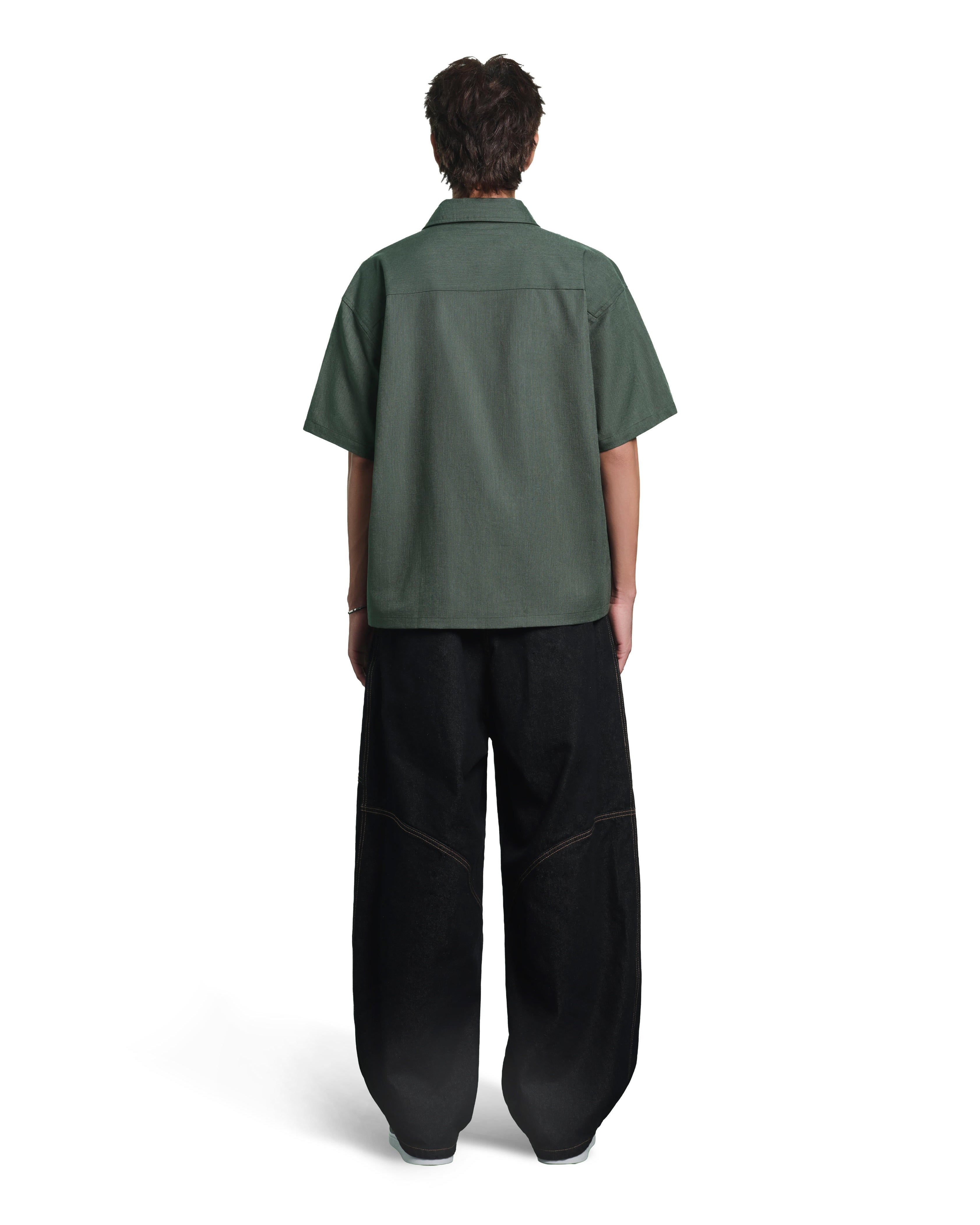 Pocket Cut-Out Short Sleeve Shirt
