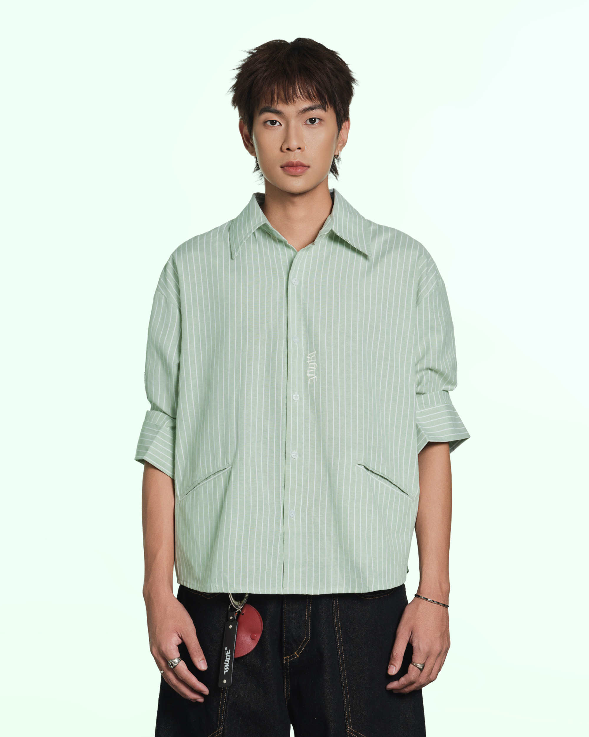 Oversized Striped Long Sleeve Shirt