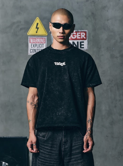 ”TRODE” Logo Washed T-Shirt