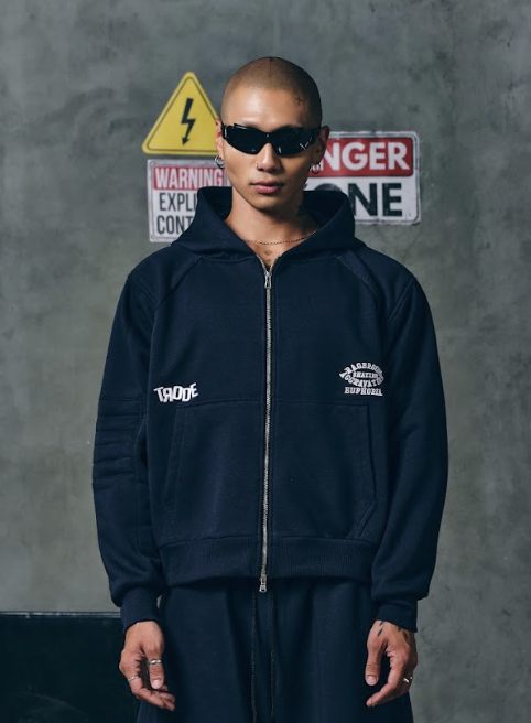 Padded Gear Zip-Up Hoodie
